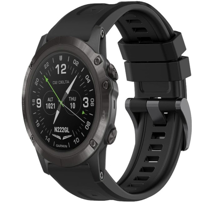 Estuyoya Correa silicona Básica Sport Garmin D2 Delta PX Negro