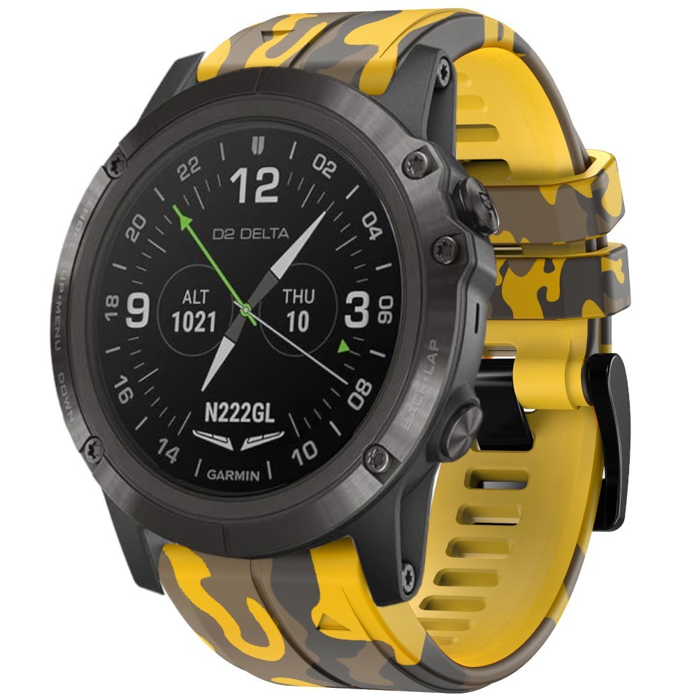 Estuyoya Correa silicona Camuflaje Garmin D2 Delta PX Amarillo