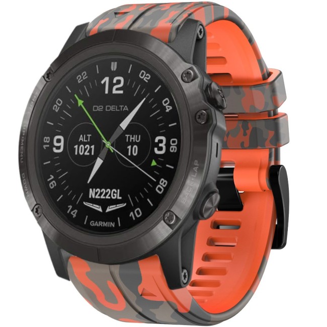 Estuyoya Correa silicona Camuflaje Garmin D2 Delta PX Naranja