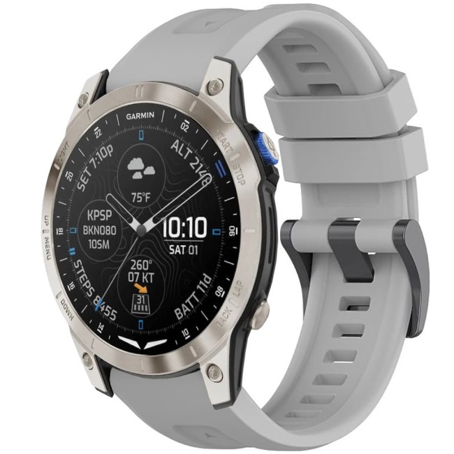 Estuyoya Correa silicona Básica Sport Garmin D2 Mach 1 Gris