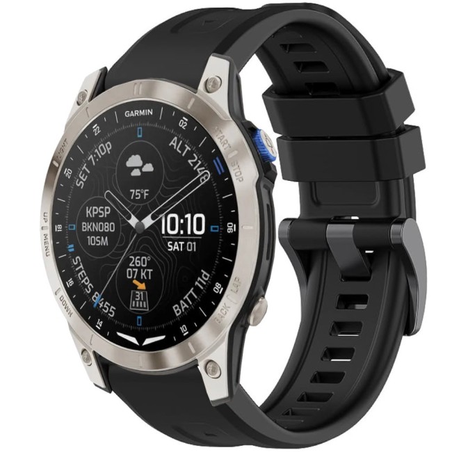 Estuyoya Correa silicona Básica Sport Garmin D2 Mach 1 Negro