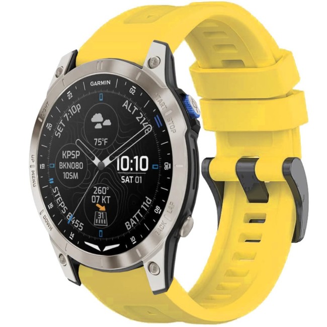 Estuyoya Correa silicona Básica Sport Garmin D2 Mach 1 Amarillo