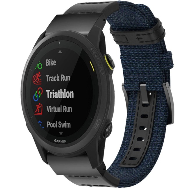 Estuyoya Correa nylon balistico Garmin Forerunner 745 azul