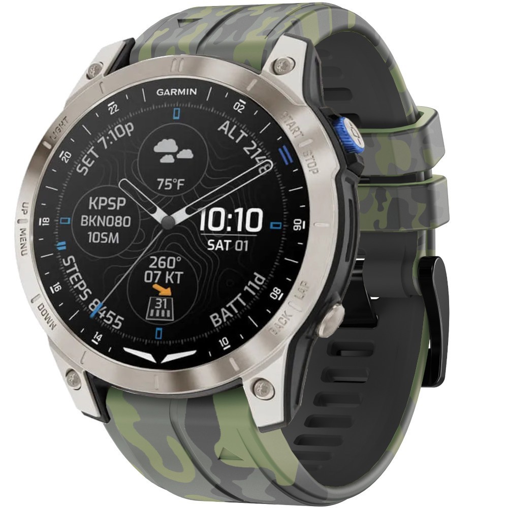 Estuyoya Correa silicona Camuflaje Garmin D2 Mach 1 Verde