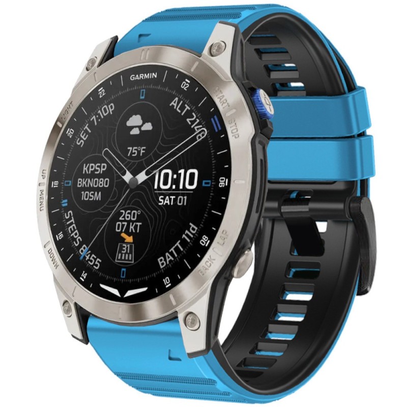 Estuyoya Correa silicona Deporte Garmin D2 Mach 1 Azul