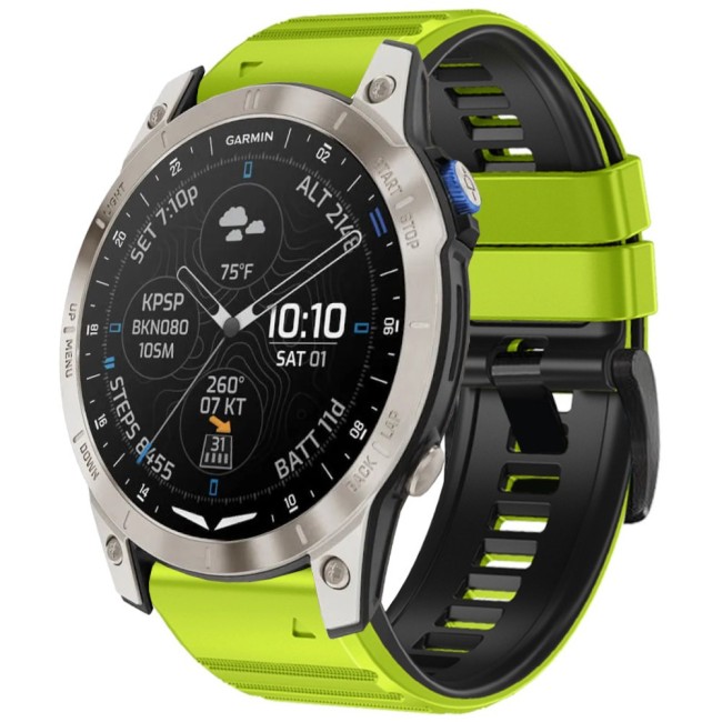 Estuyoya Correa silicona Deporte Garmin D2 Mach 1 Verde Lima