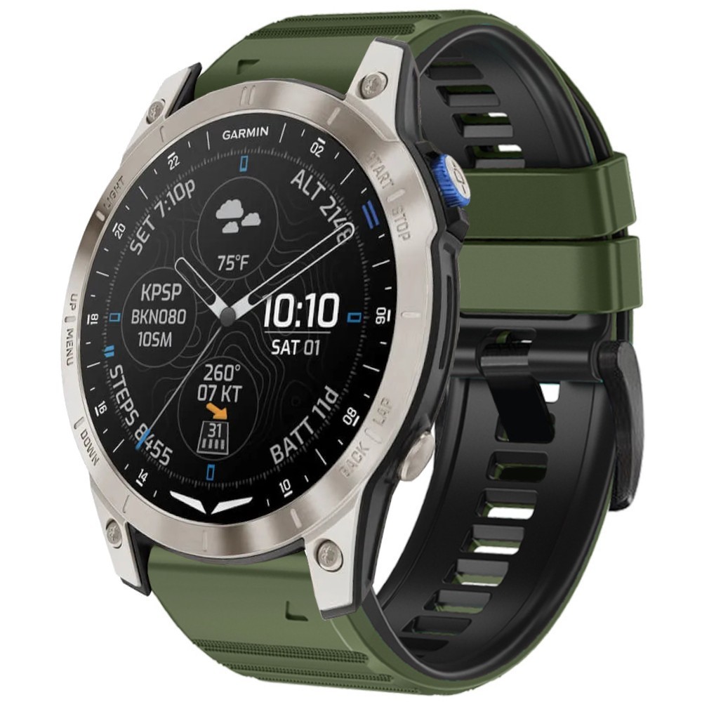 Estuyoya Correa silicona Deporte Garmin D2 Mach 1 Verde Militar