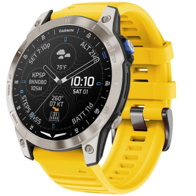 Estuyoya Correa Deportiva silicona Full Color Garmin D2 Mach 1 Amarillo