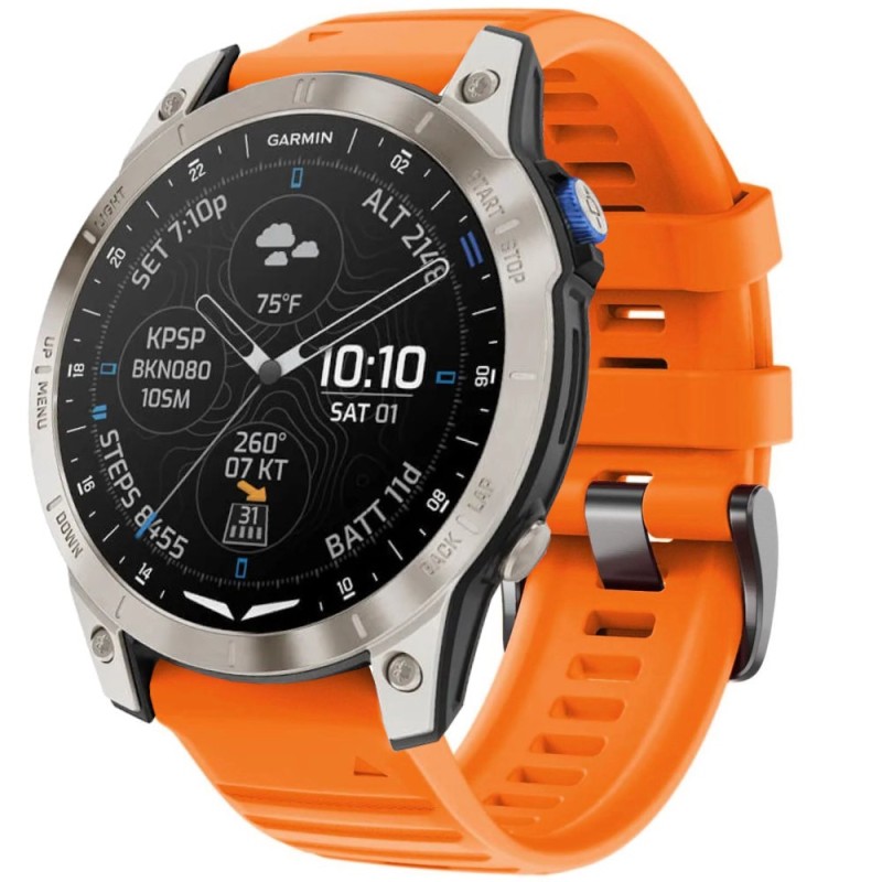 Estuyoya Correa Deportiva silicona Full Color Garmin D2 Mach 1 Naranja