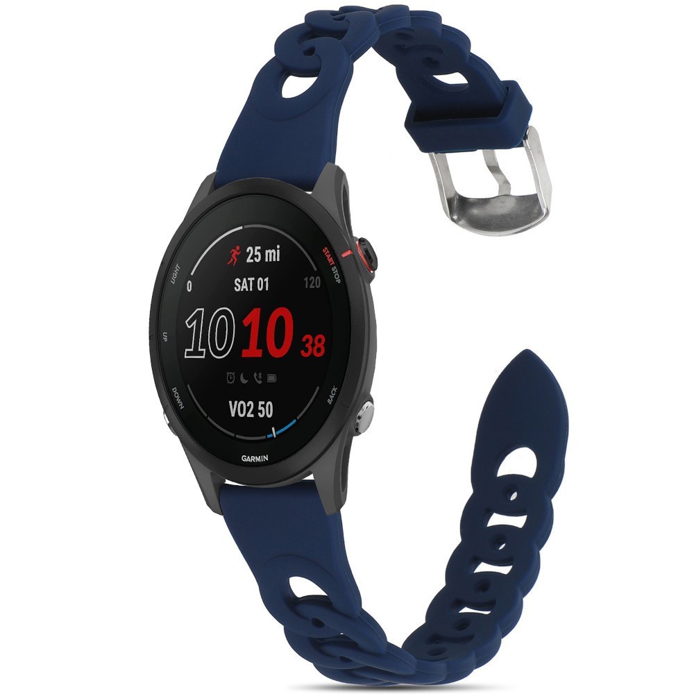 Estuyoya Correa silicona Diseño Cadena Garmin Forerunner 255 Azul Oscuro