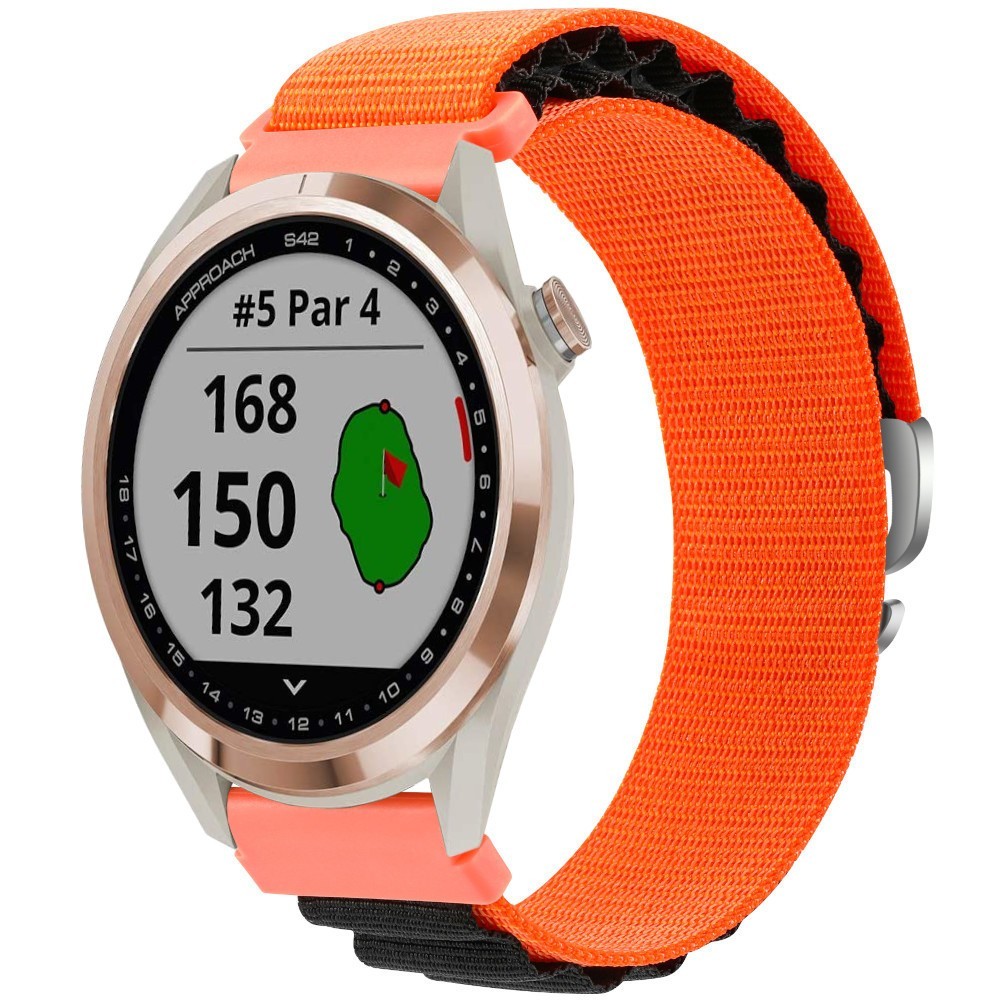 Estuyoya Correa loop nylon Garmin Approach S42 Naranja,Negro