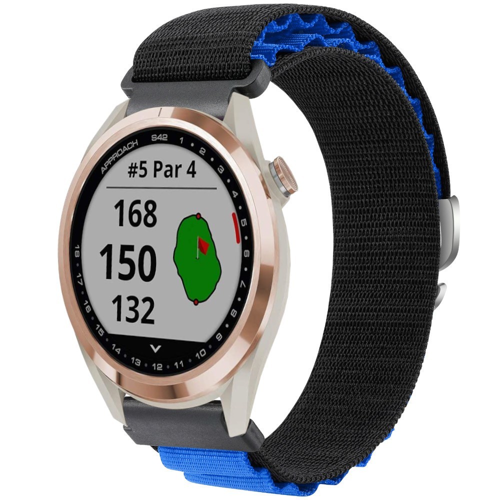 Estuyoya Correa loop nylon Garmin Approach S42 Negro,Azul