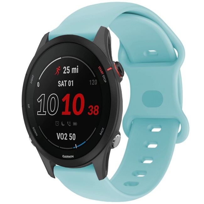 Estuyoya Correa silicona Doble Cierre Garmin Forerunner 255 Azul Claro