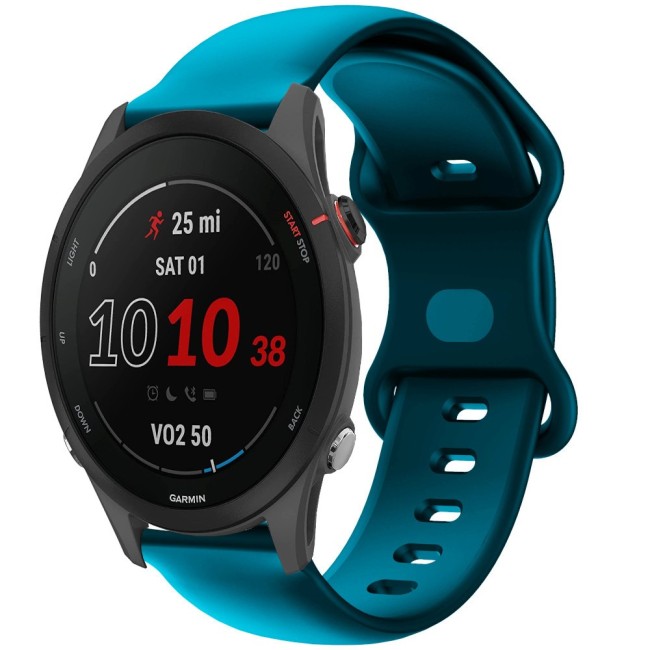 Estuyoya Correa silicona Doble Cierre Garmin Forerunner 255 Azul Eléctrico