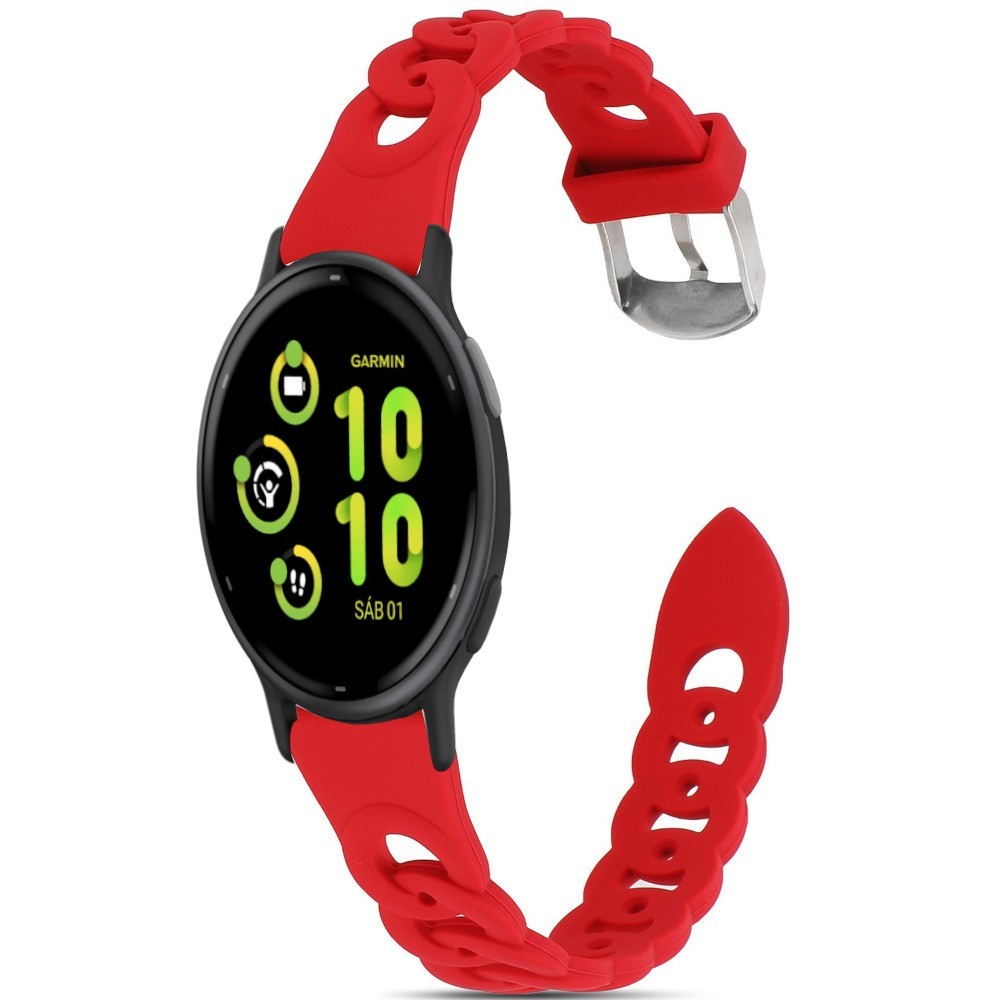 Estuyoya Correa silicona Diseño Cadena Garmin Vivoactive 5 Rojo