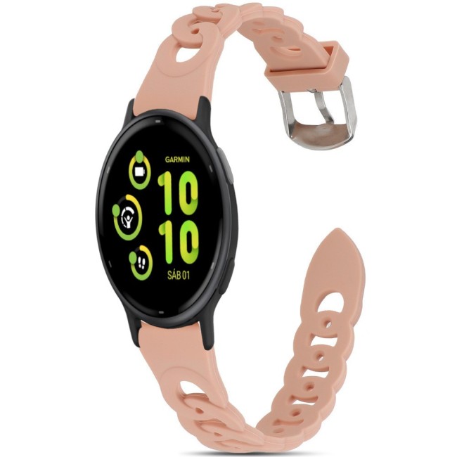 Estuyoya Correa silicona Diseño Cadena Garmin Vivoactive 5 Rosa