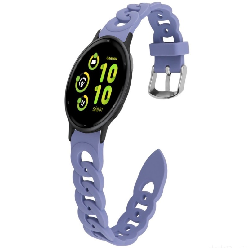 Estuyoya Correa silicona Diseño Cadena Garmin Vivoactive 5 Violeta