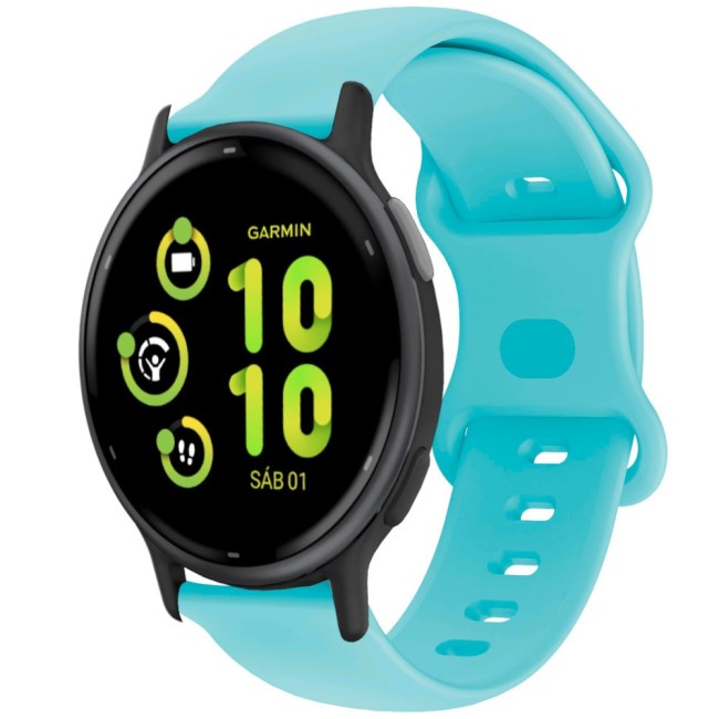 Estuyoya Correa silicona Doble Cierre Garmin Vivoactive 5 Azul Turquesa