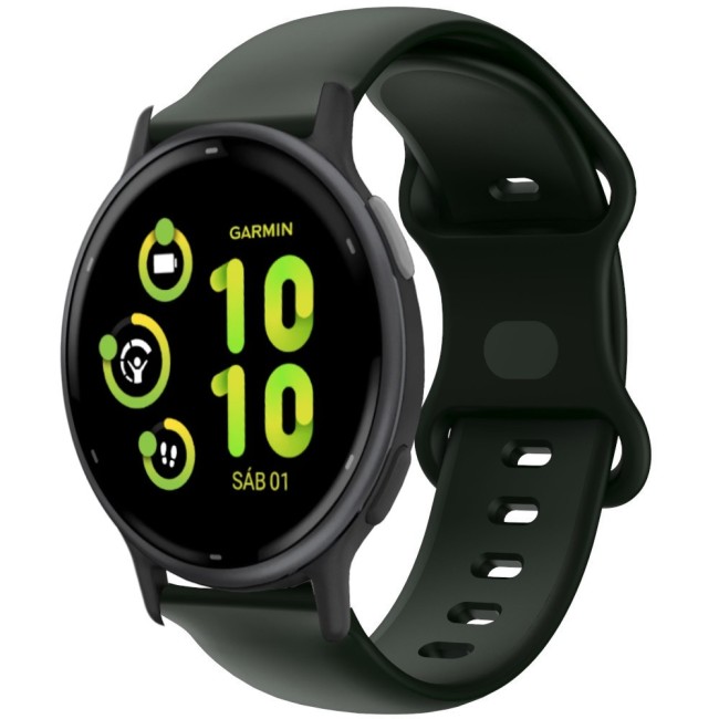 Estuyoya Correa silicona Doble Cierre Garmin Vivoactive 5 Negro