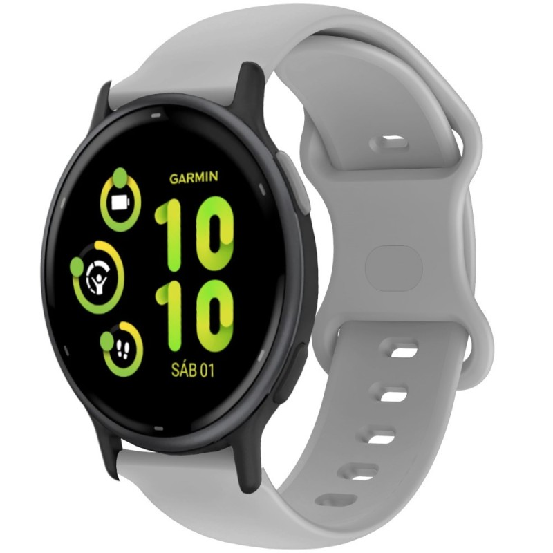 Estuyoya Correa silicona Doble Cierre Garmin Vivoactive 5 Gris