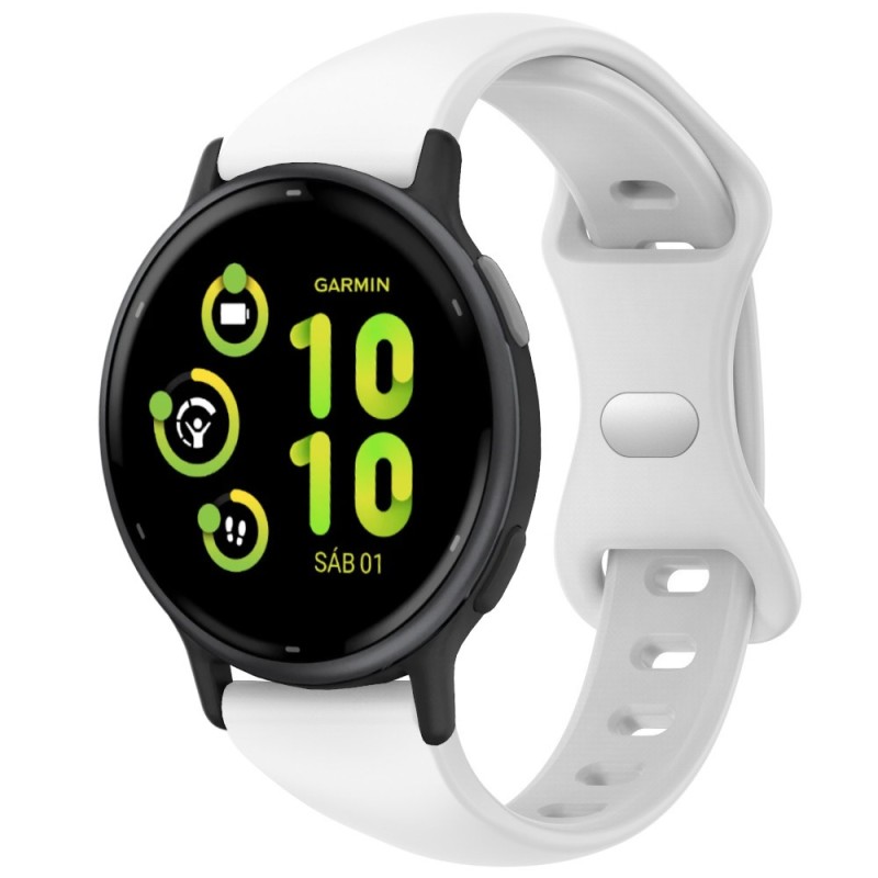 Estuyoya Correa silicona Fina Garmin Vivoactive 5 Blanco