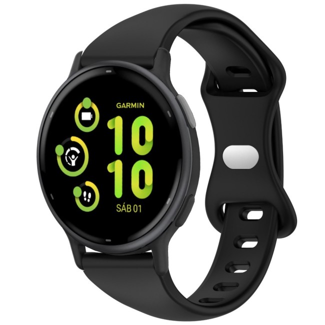 Estuyoya Correa silicona Fina Garmin Vivoactive 5 Negro