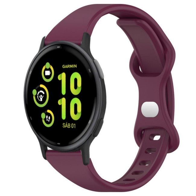 Estuyoya Correa silicona Fina Garmin Vivoactive 5 Rojo Vino