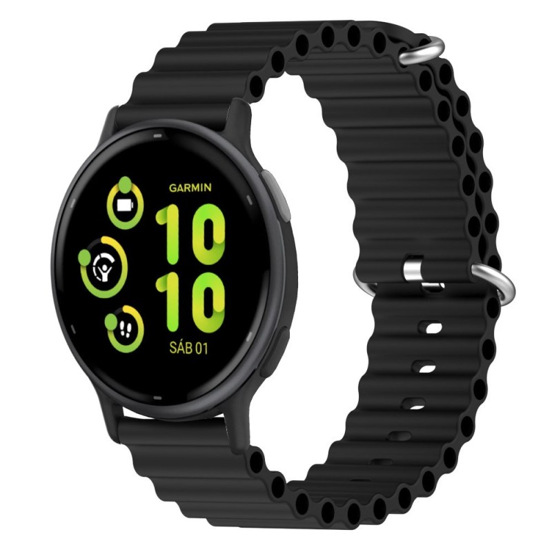 Estuyoya Correa silicona Ocean Garmin Vivoactive 5 negro