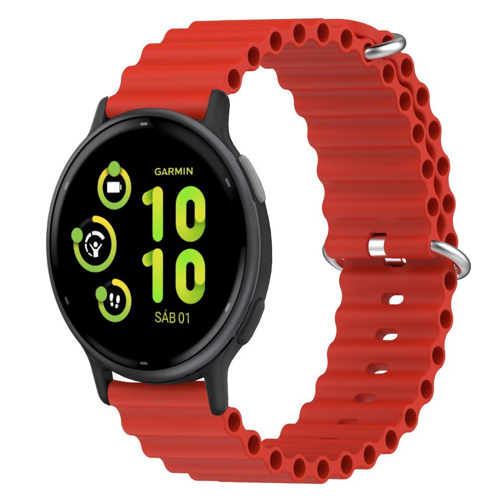 Estuyoya Correa silicona Ocean Garmin Vivoactive 5 rojo