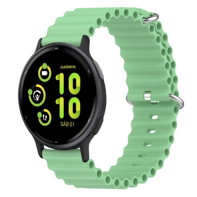 Estuyoya Correa silicona Ocean Garmin Vivoactive 5 verde claro