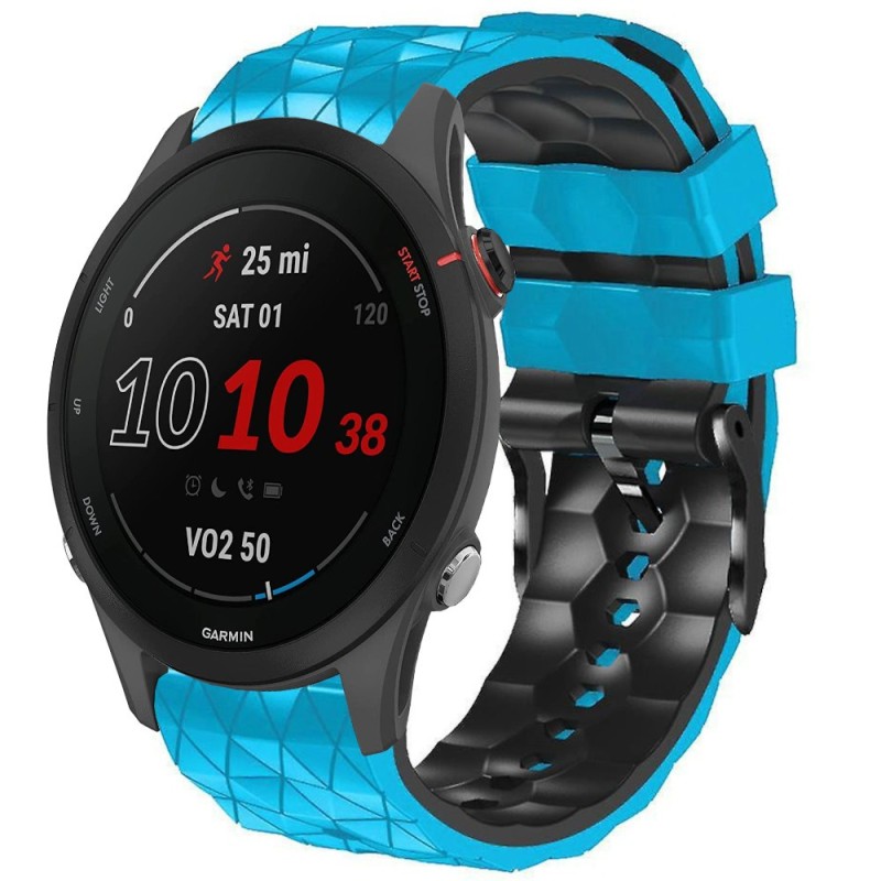 Estuyoya Correa silicona Geometric Garmin Forerunner 255 Azul,Negro