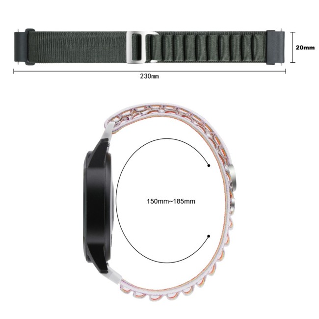 Estuyoya Correa loop nylon Garmin Vivoactive 5 Negro