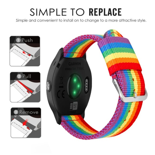 Estuyoya Correa nylon Garmin Vivoactive 5 lgtbi