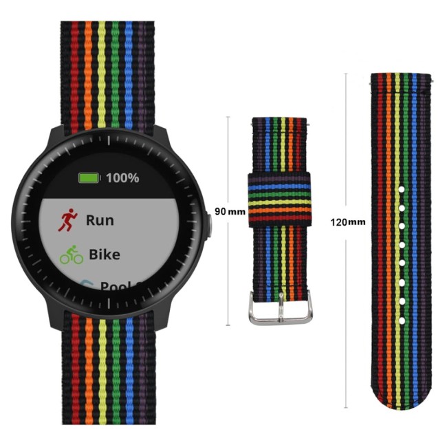 Estuyoya Correa nylon Garmin Vivoactive 5 lgtbi black