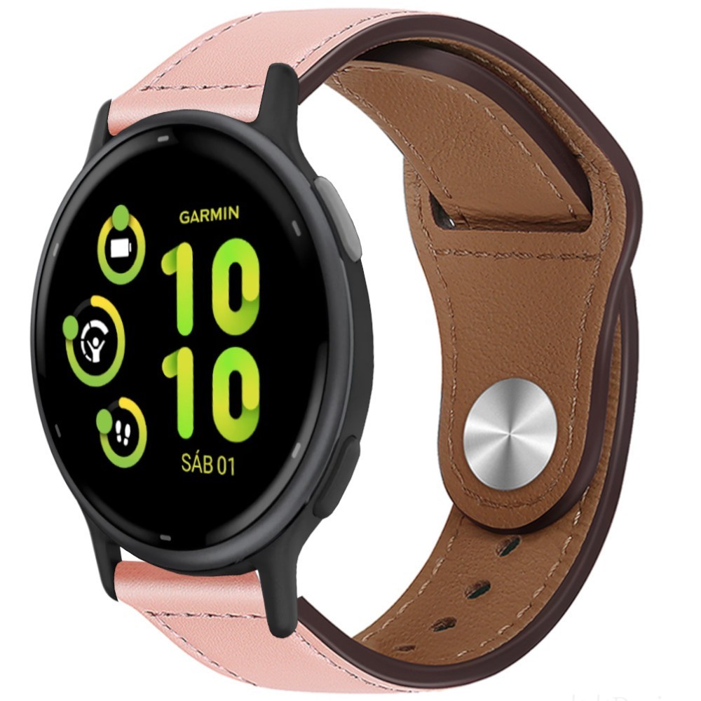 Estuyoya Correa cuero Bucle Garmin Vivoactive 5 rosa