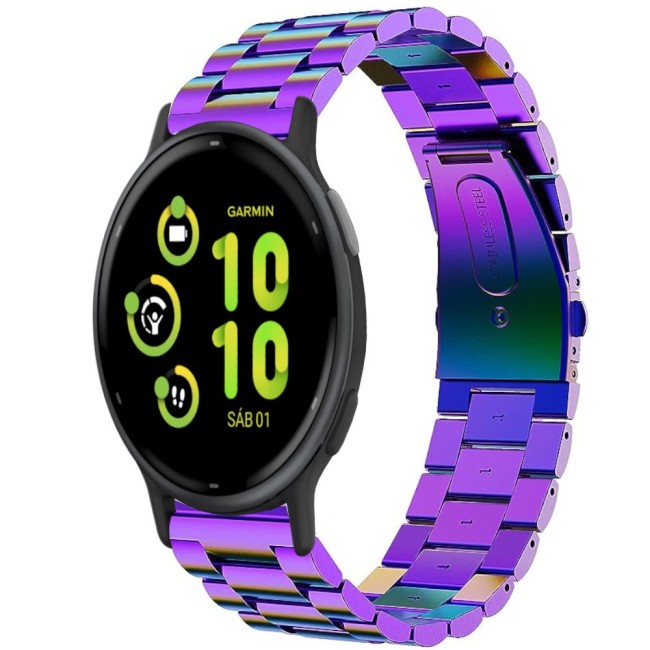 Estuyoya Correa metal acero Garmin Vivoactive 5 multicolor