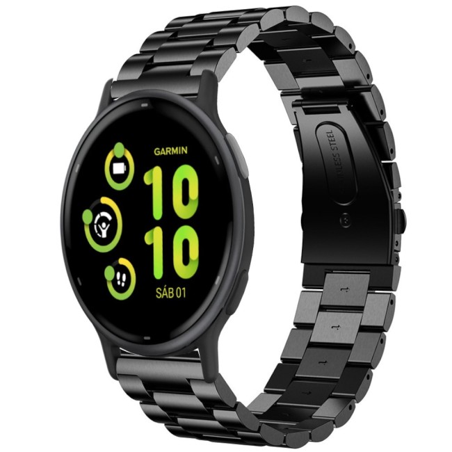 Estuyoya Correa metal acero Garmin Vivoactive 5 negro