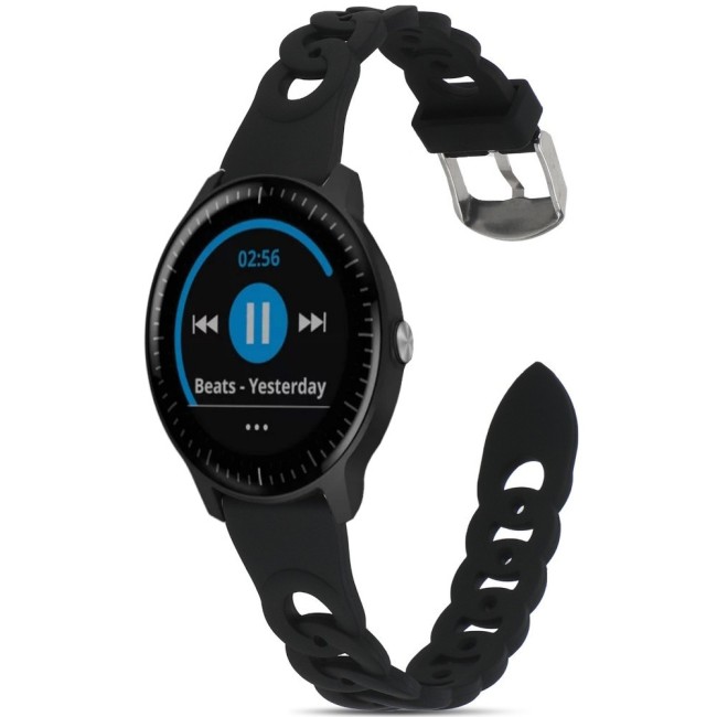 Estuyoya Correa silicona Diseño Cadena Garmin Vivoactive 3 Negro