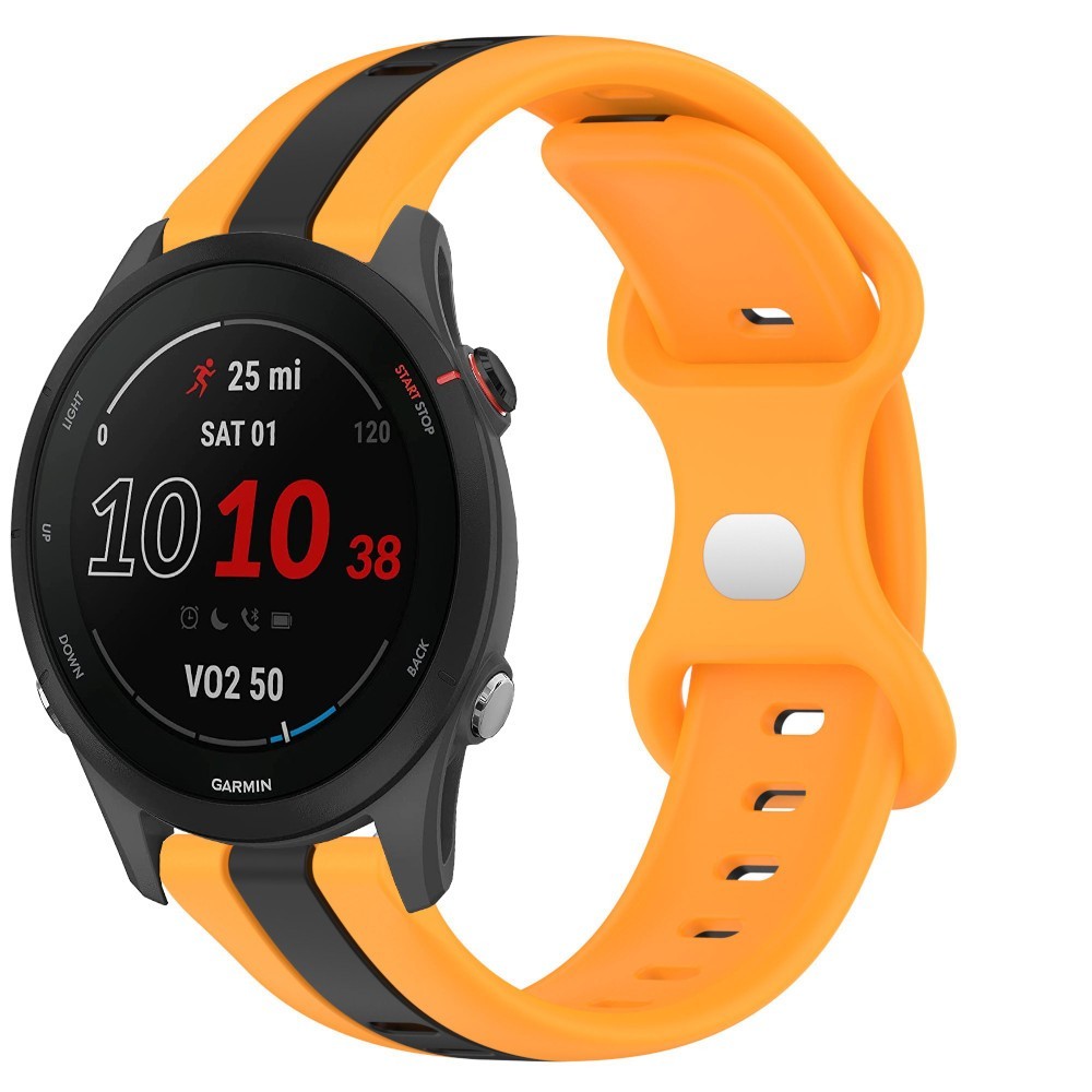 Estuyoya Correa silicona Raya Garmin Forerunner 255 Naranja,Negro