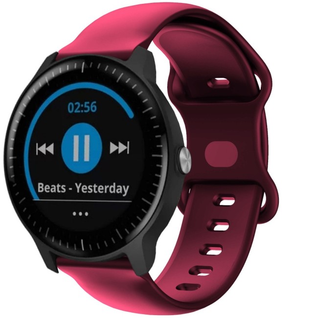 Estuyoya Correa silicona Doble Cierre Garmin Vivoactive 3 Rojo Vino