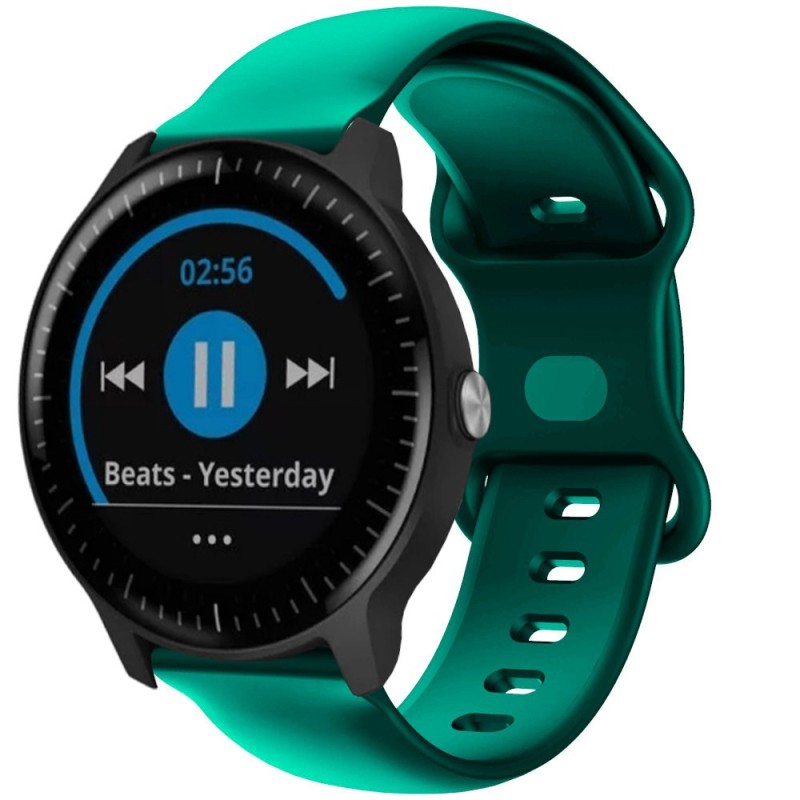 Estuyoya Correa silicona Doble Cierre Garmin Vivoactive 3 Verde Oscuro