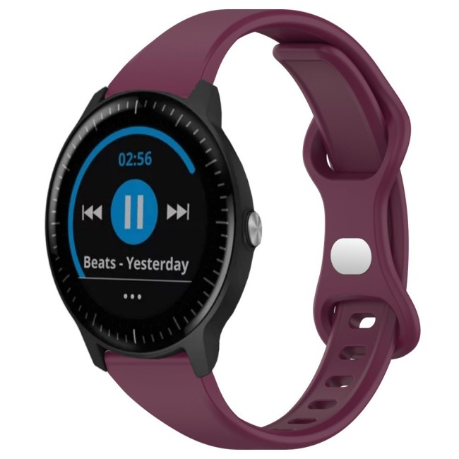 Estuyoya Correa silicona Fina Garmin Vivoactive 3 Rojo Vino