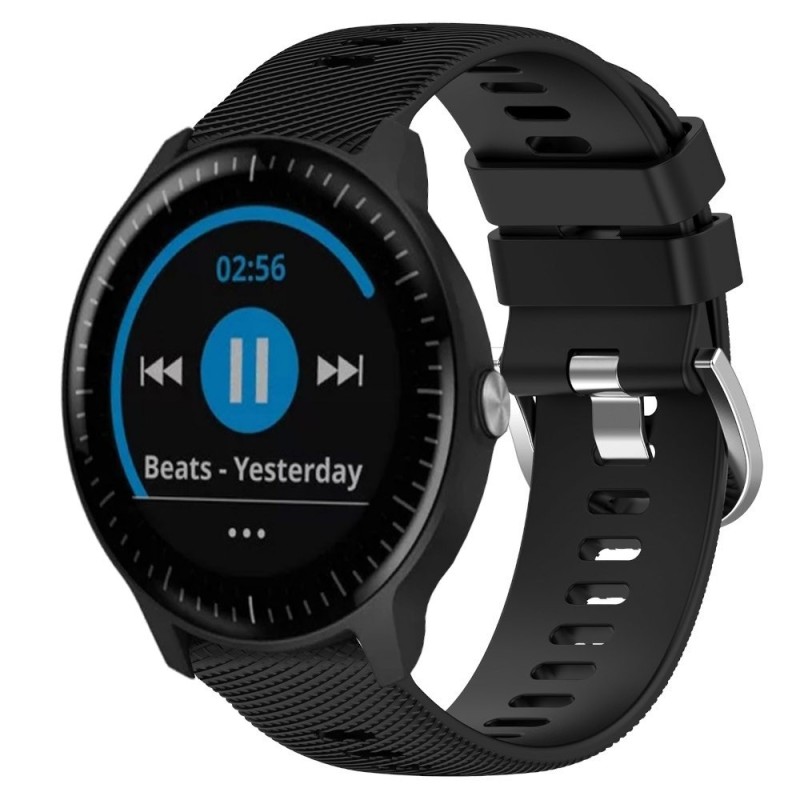 Estuyoya Correa silicona Hebilla Deportiva Garmin Vivoactive 3 Negro