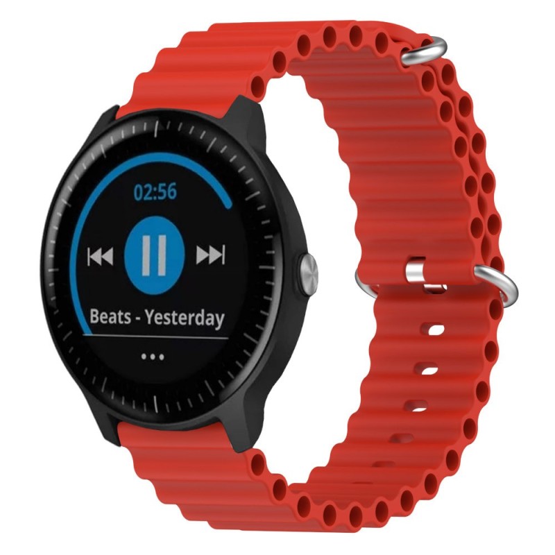 Estuyoya Correa silicona Ocean Garmin Vivoactive 3 rojo