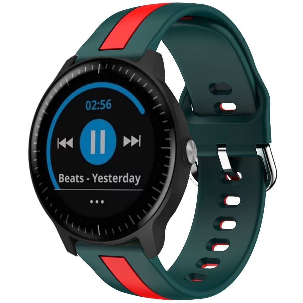 Estuyoya Correa silicona Raya Garmin Vivoactive 3 Verde,Rojo