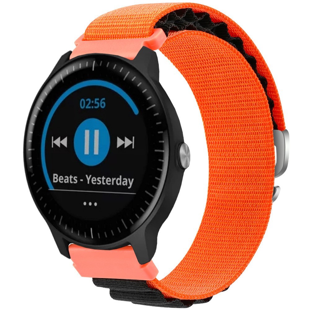 Estuyoya Correa loop nylon Garmin Vivoactive 3 Naranja,Negro