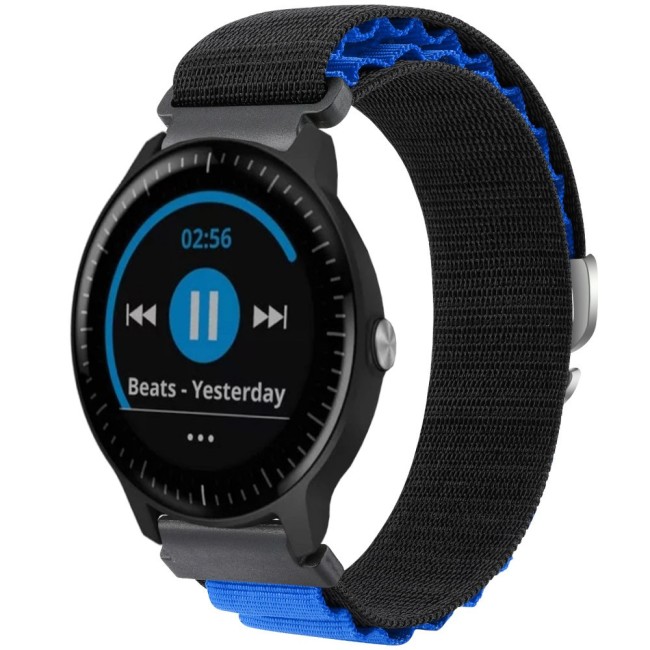 Estuyoya Correa loop nylon Garmin Vivoactive 3 Negro,Azul