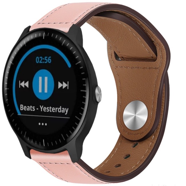 Estuyoya Correa cuero Bucle Garmin Vivoactive 3 rosa