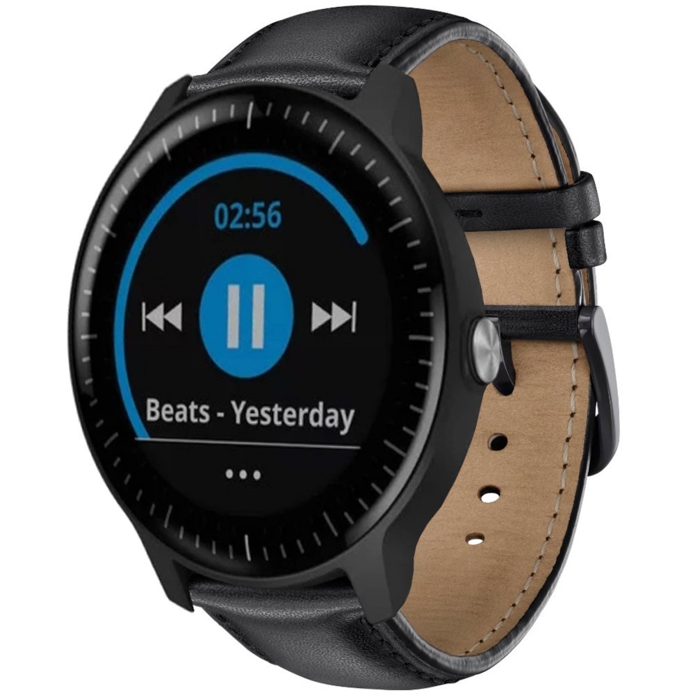 Estuyoya Correa cuero Clasica Garmin Vivoactive 3 negro