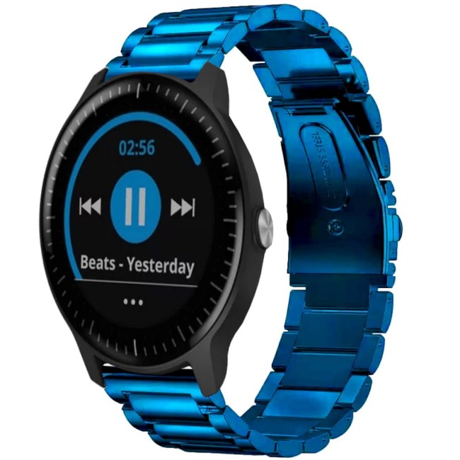 Estuyoya Correa metal acero Garmin Vivoactive 3 azul